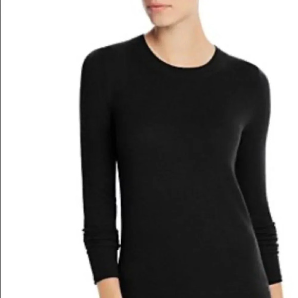 Aqua Black Cashmere Long Sleeve Sweater - Picture 1 of 7